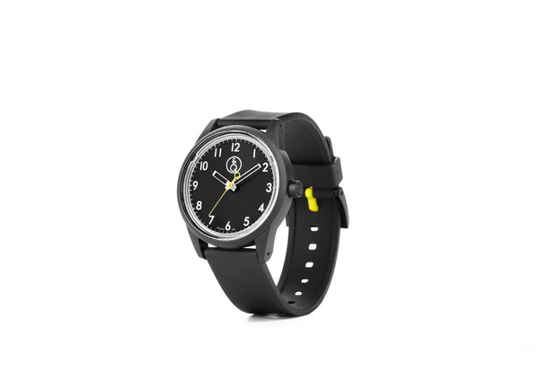 Q&Q Smile Solar Watch J018Y (Black Numerals dial on Black strap)
