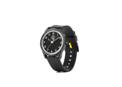 Q&Q Smile Solar Watch J018Y (Black Numerals dial on Black strap)