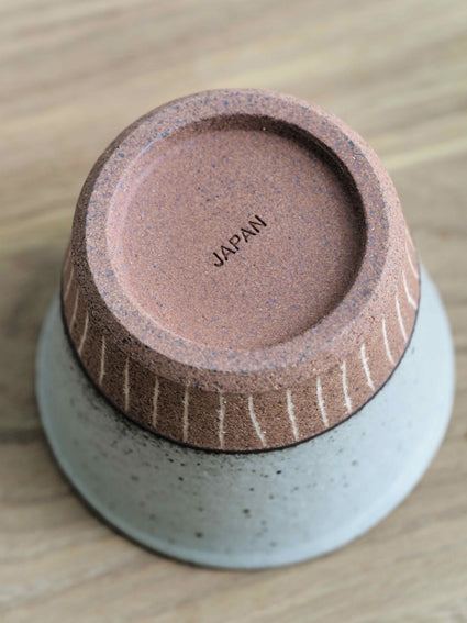 Ceramic cups (In a set of 2- White and Brown)