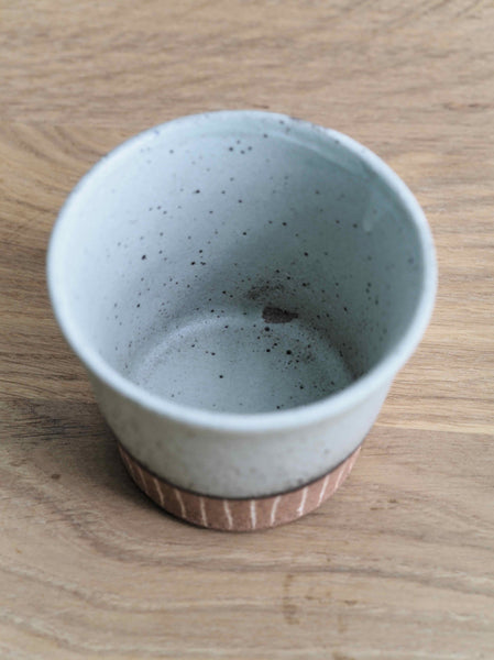 Ceramic cups (In a set of 2- White and Brown)