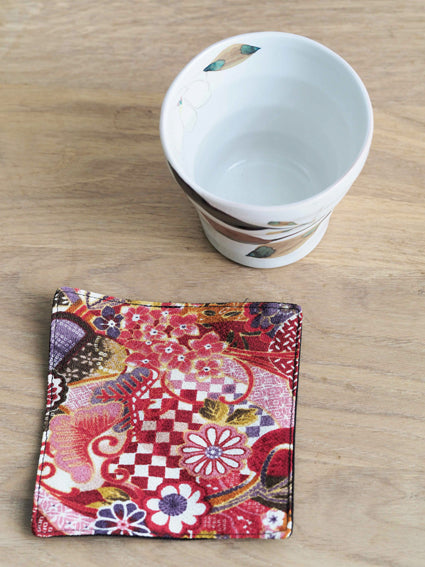 Ceramic Art- Floral Cups with placemats