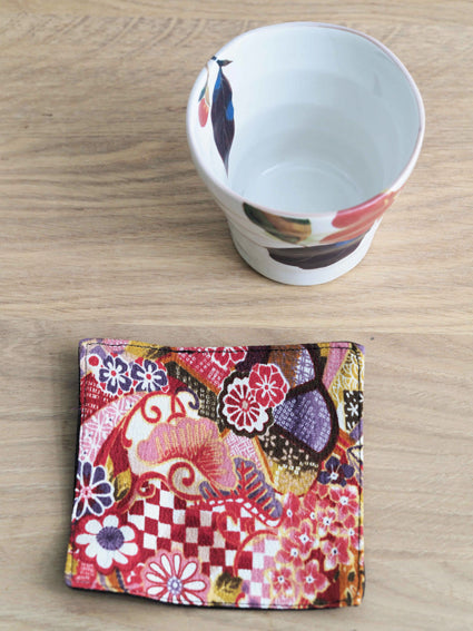 Ceramic Art- Floral Cups with placemats