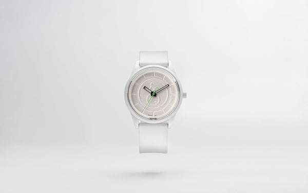 Q&Q Smile Solar Watch J001Y (White dial on White strap)