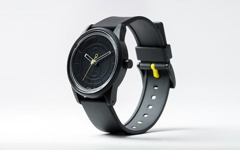 Q&Q Smile Solar Watch J002Y (Black dial on Black strap)
