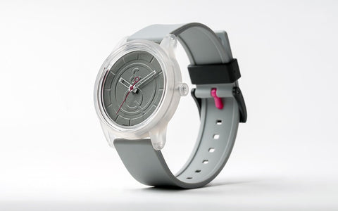 Q&Q Smile Solar Watch J004Y (Grey dial on Grey strap)