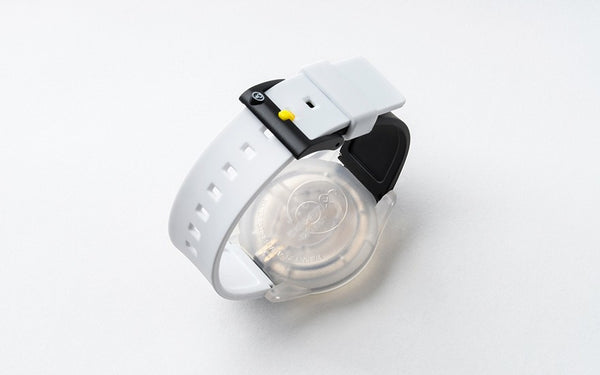 Q&Q Smile Solar Watch J005Y (Black dial on B&W strap)